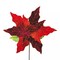 Red Poinsettia Stem Velvety Flower Christmas Decoration Bendable Stem 26"x13"